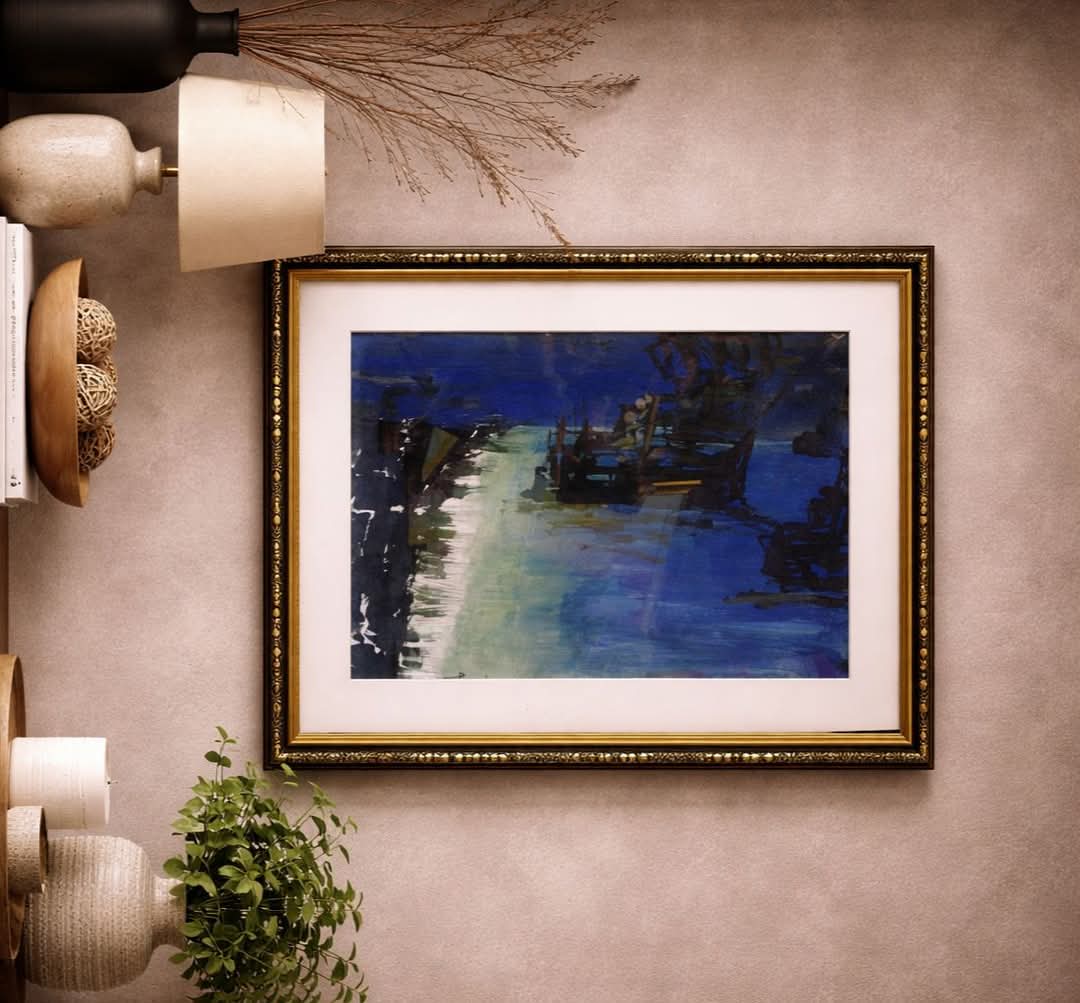 Seashore at night