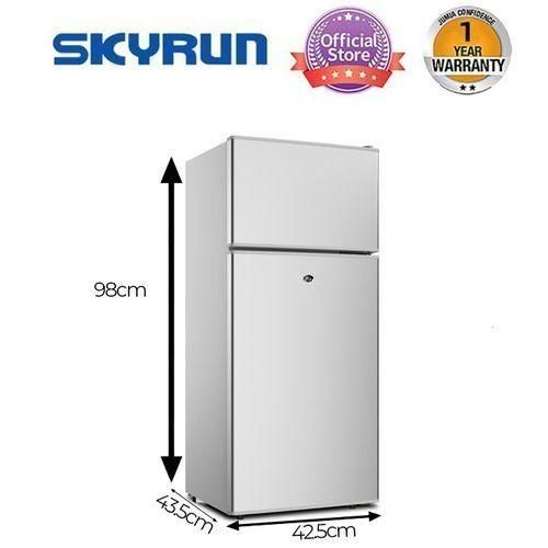 Skyrun 85 Litres Double Door Top Mount Fridge (BCD-108J) - Silver